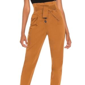 A.L.C. Krew Pant, Size 4, 97% Cotton/3% Elastane, Belted Paperbag Waist, NEW